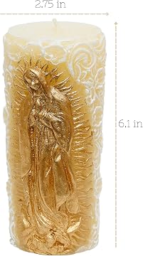 Kanica Virgen de Guadalupe Candle Protects The Family Union